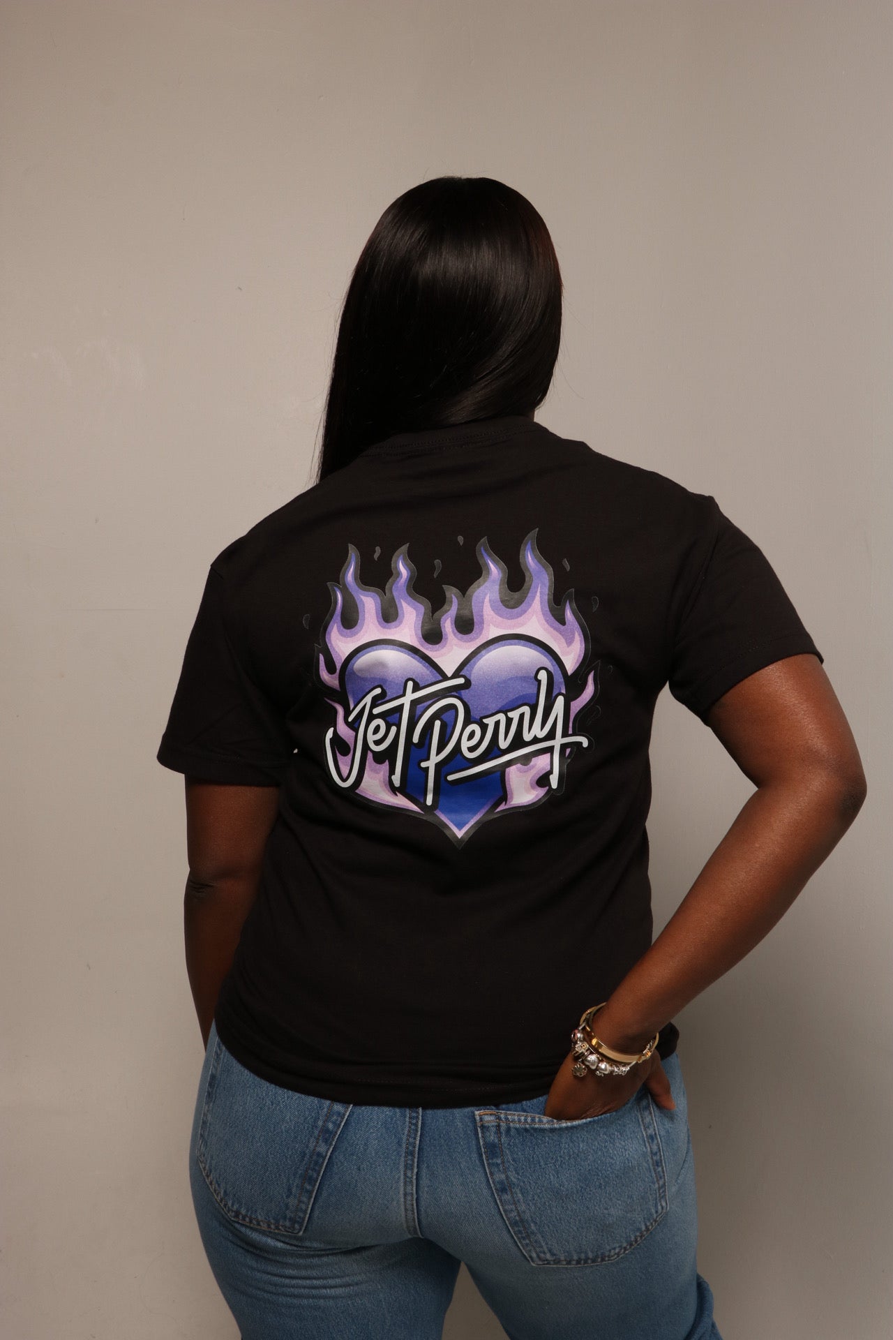 Flaming Hearts (BLACK) T-Shirt